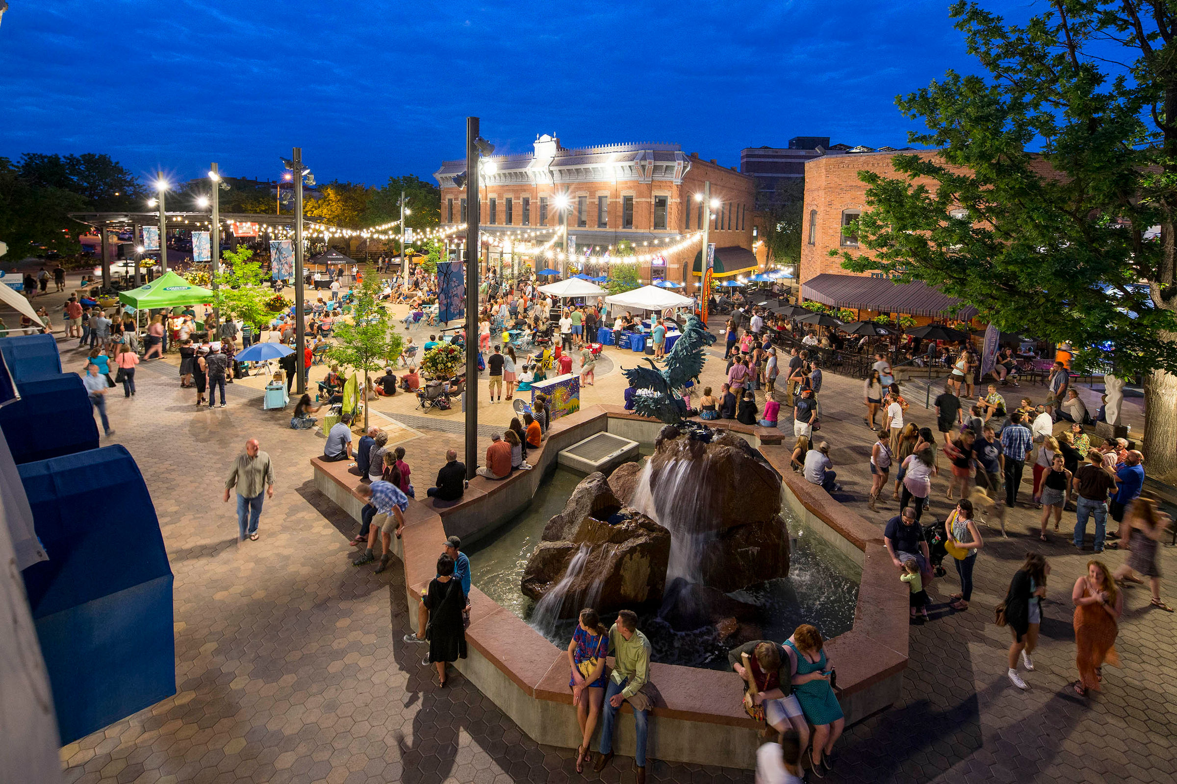 Old Town Square in Fort Collins, CO