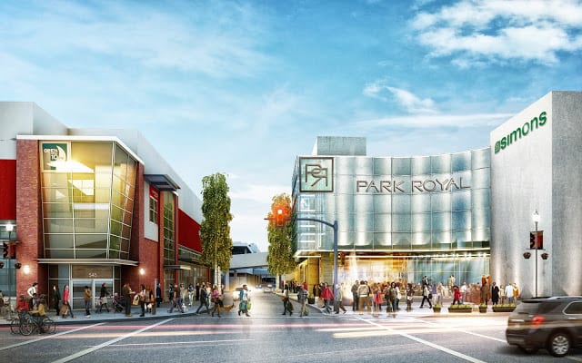 Park Royal Shopping Centre in West Vancouver, BC