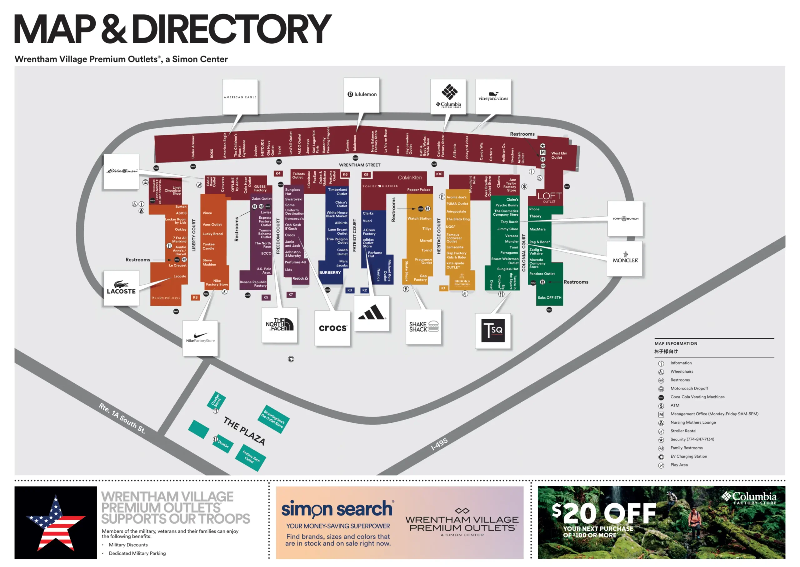 Wrentham Village Premium Outlets in Wrentham, MA